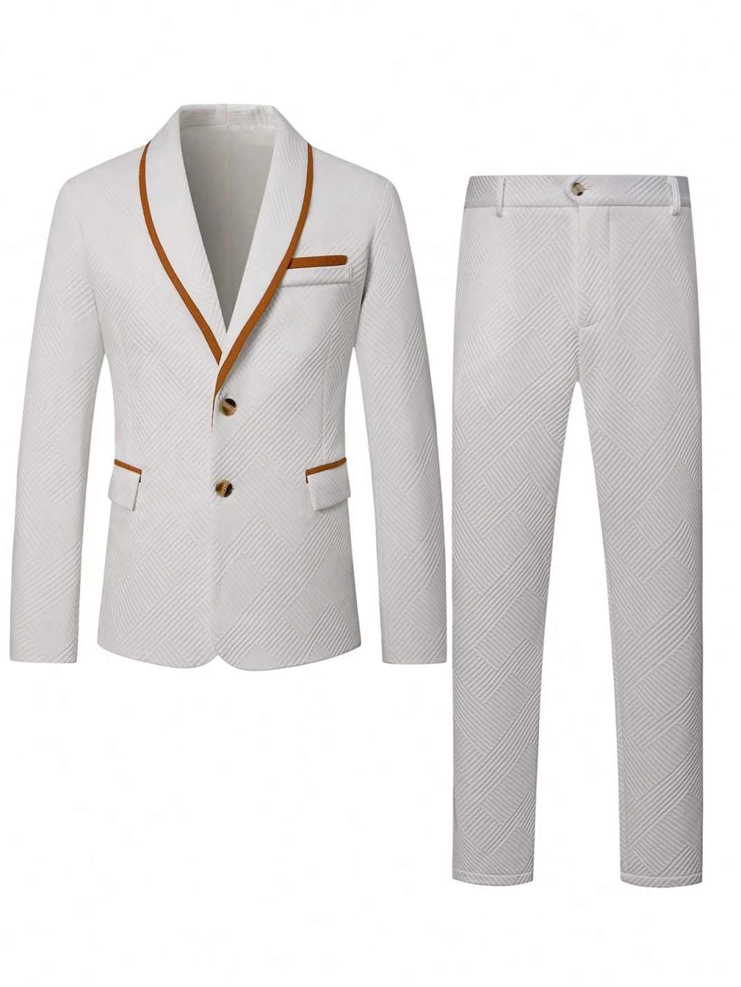 Classic Men Suit 2 Pieces Jacket Pants Single Breasted Shawl Lapel Leisure occasions Business Customized trajes para hombre