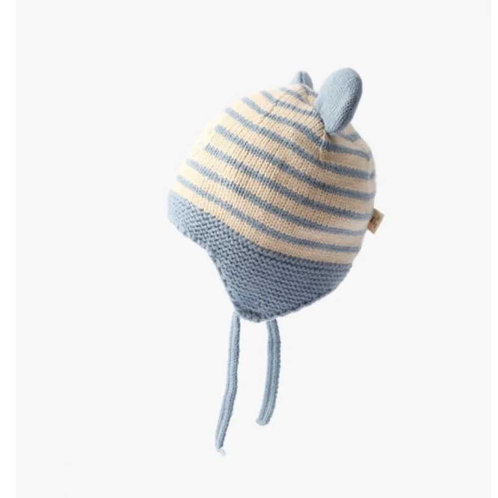 02 Year Baby Wool Hat Cute Bear Ear Protection Hat Children Winter Thickened Warm Knitted Korean Version of The Baby Hat251028