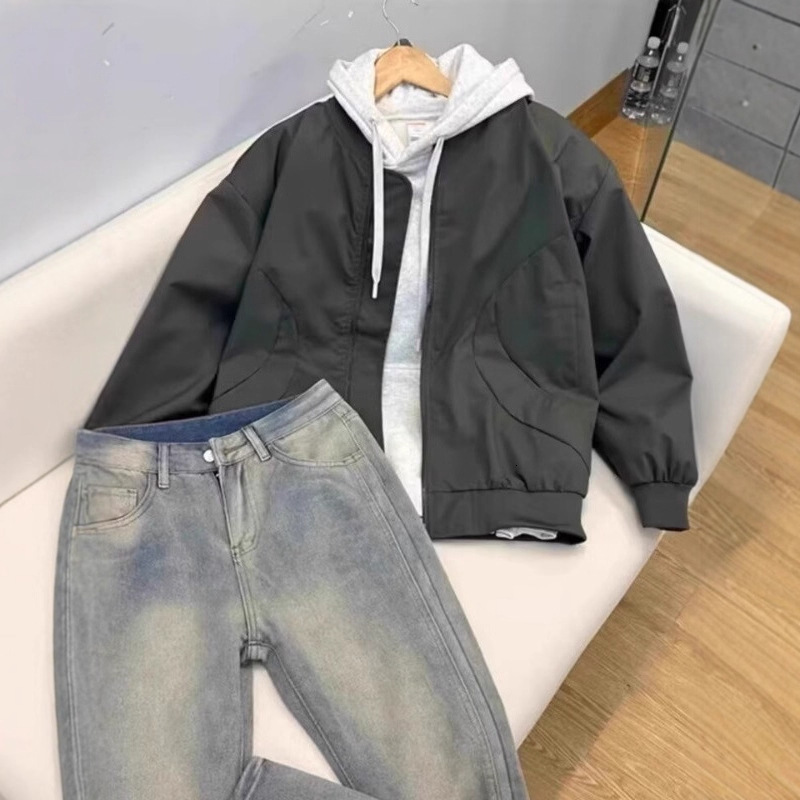 American Style Casual Trendy Brand Baseball Designer Jacket Jacket For Men Spring And Autumn Design Loose Fit Workwear Jacket For Men