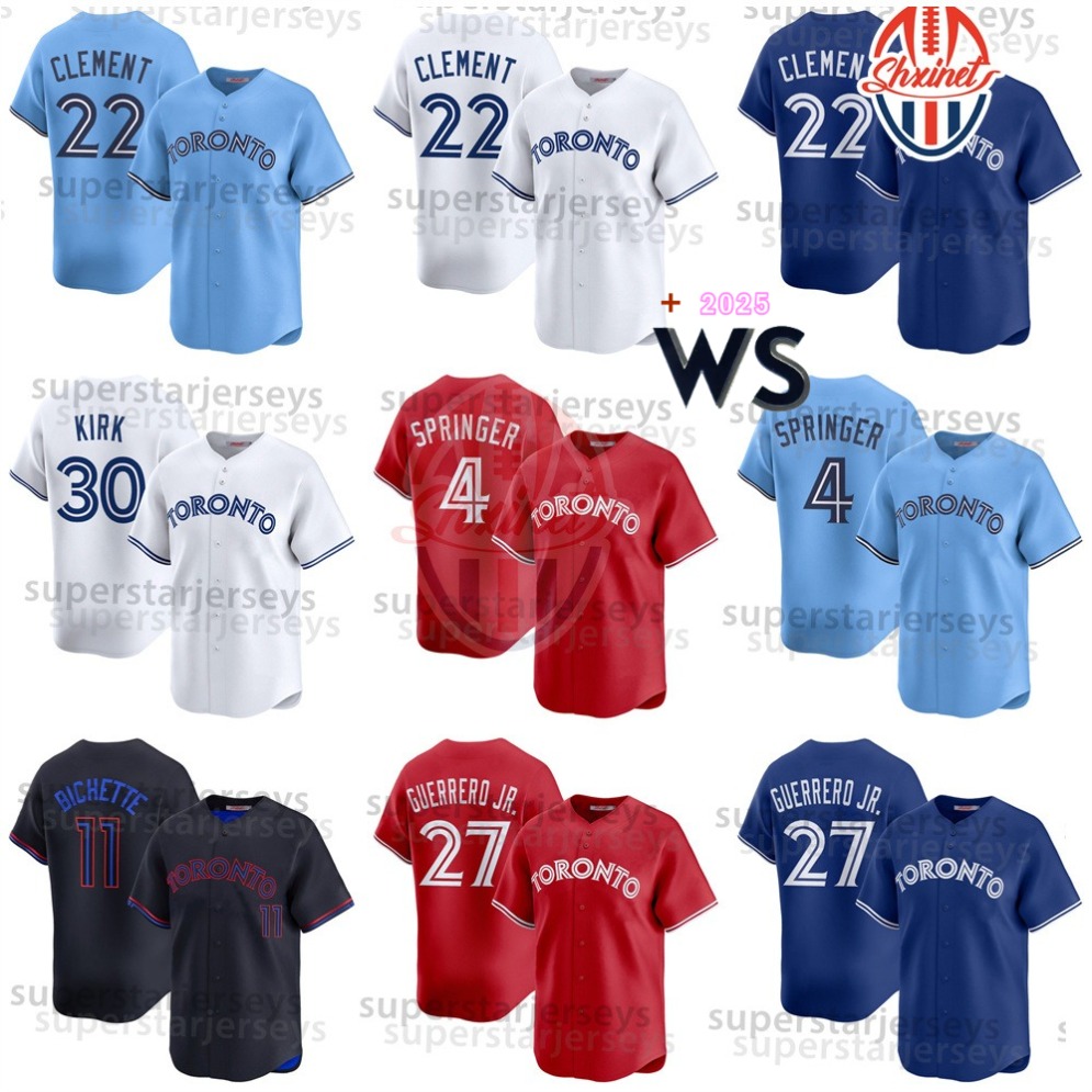 2025 World Series Jerseys 27 Vladimir Guerrero Jr. Daulton Varsho Kevin Gausman Bo Bichette Jose Berrios George Springer Joe Carter Turner Mens Womens Youth