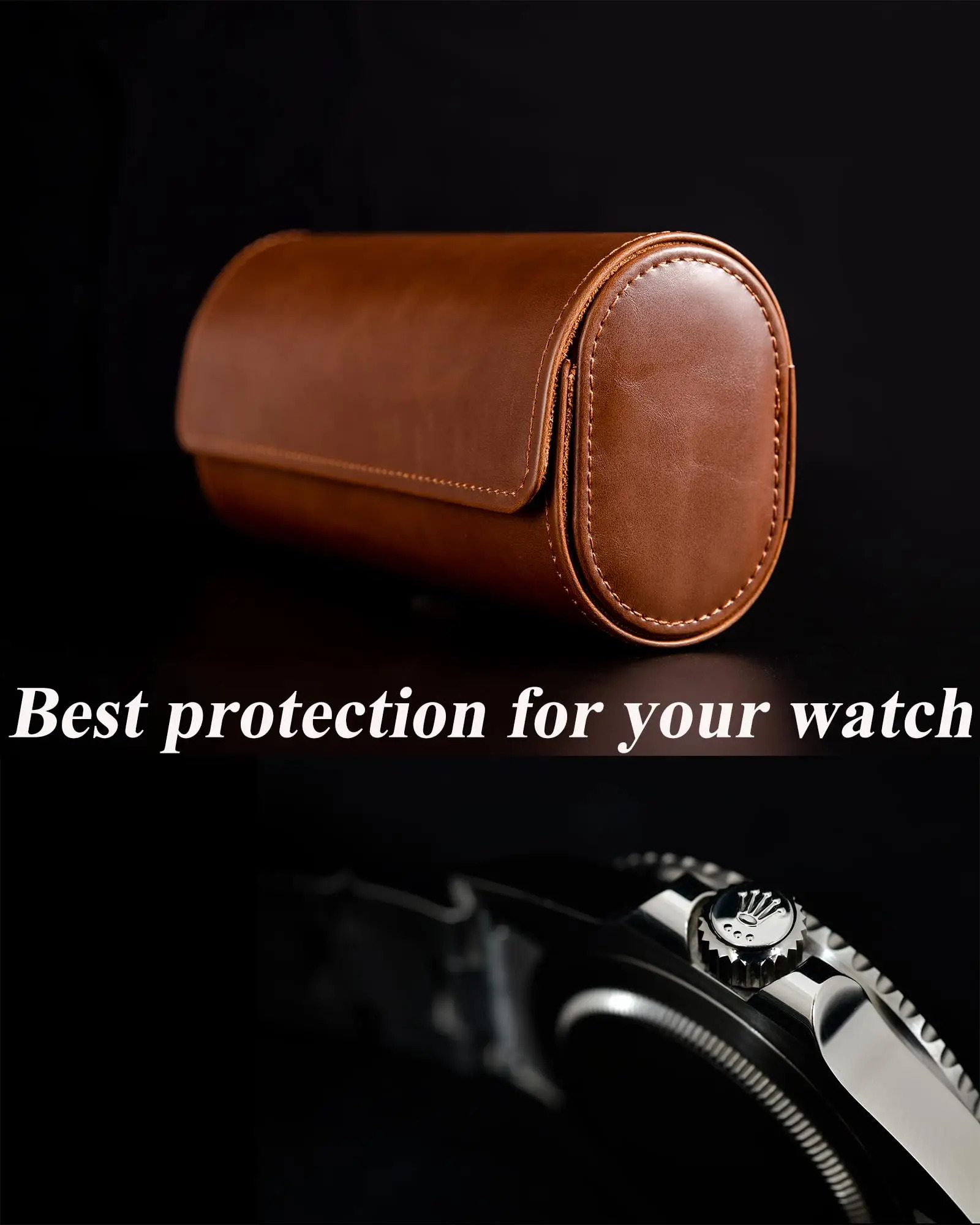 123 Watch Travel Case Classic Leather Watch Case With Perfect TextureMens Watch Case for Travel Handcrafted by Craftsmen i251029
