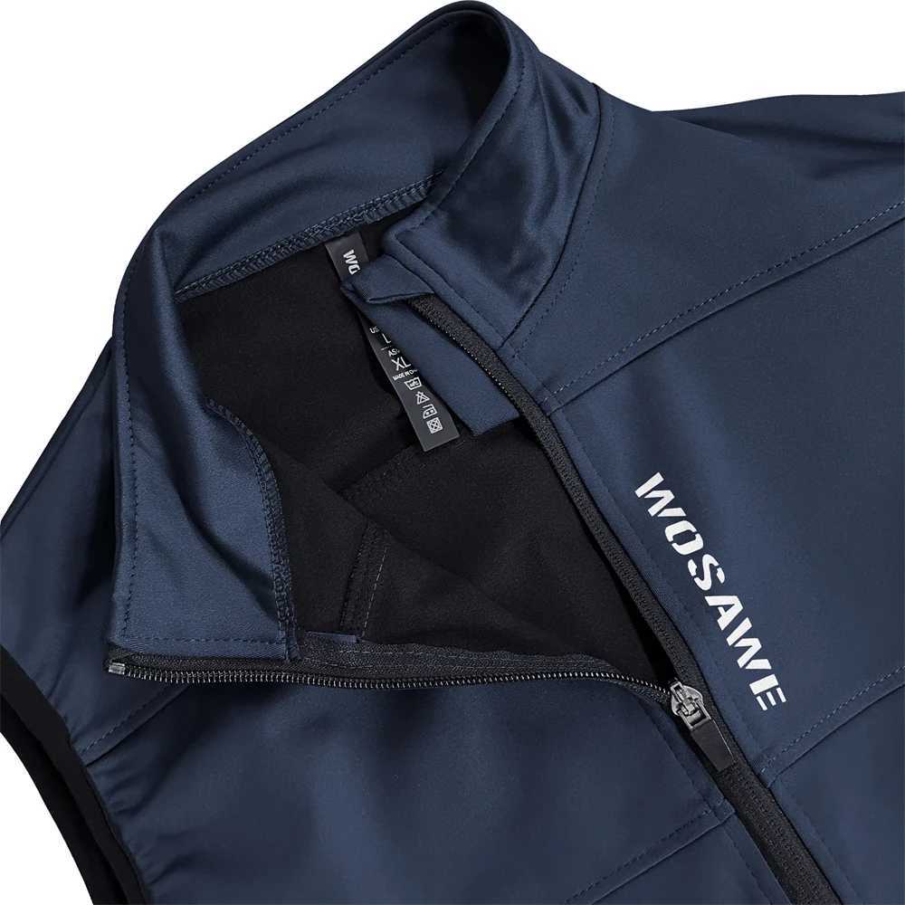 WOSAWE Cycling Vest Thermal Winter Bike Gilet Windproof Keep Warm Autumn Cycling Jacket Sleeveless No Pockets for Men Women W251029