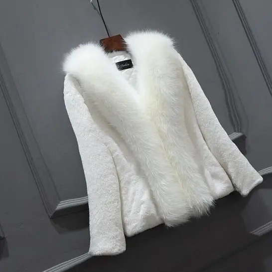 Elegant Faux Fur Coat Women Mink Warm Long Sleeve Female Outerwear Autumn Winter Jacket Hairy Overcoat 251028