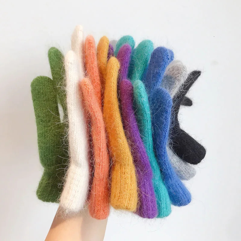 Cute Rabbit knitting Gloves Female Winter Mittens Factory Outlet Fur Gloves womens winter gloves Women Girls Mittens 251029