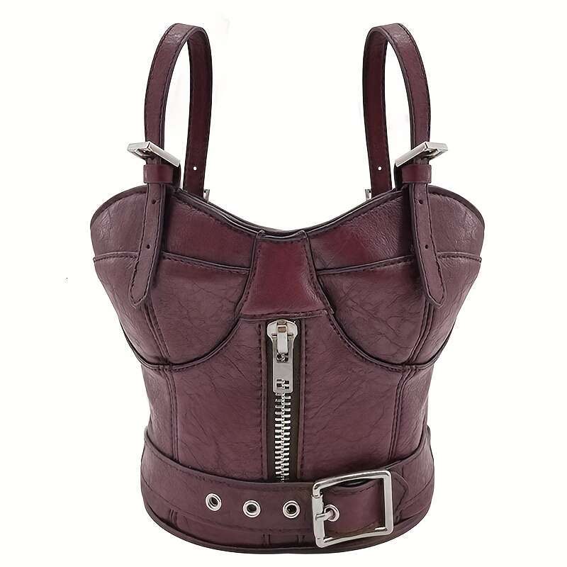 Trendy Dark Punk Zipper Handbags Fashion Designer Catwalk Small Bags, Creative Shape Coin Wallets, High Quality Factory Supplies