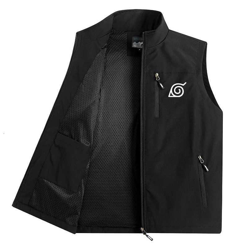 Graphic Print Softshell Vest Jacket for Men Windproof Sleeveless Outwear with Zipper Pockets Outdoor Hiking Golf Windbreaker W251029