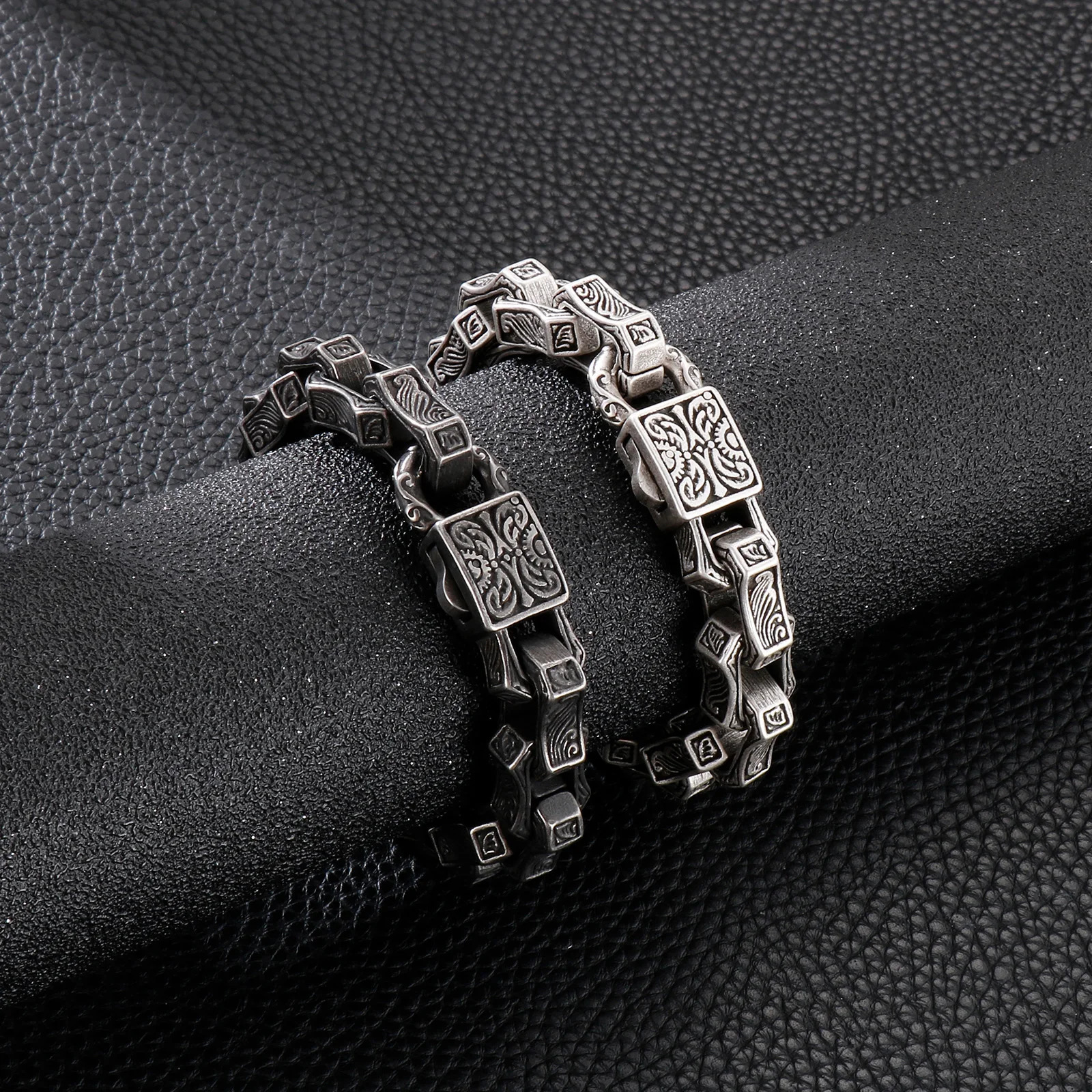 1m Vintage Charm Box Chain Bracelet Stainless Steel 316L KB118451BDJX 251028