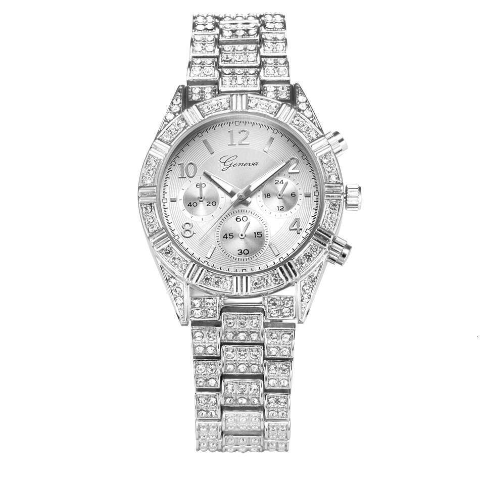 Niche Light Luxury Style New Brand Men's Fashion Hip-Hop Diamond-Studded gold Quartz Watch