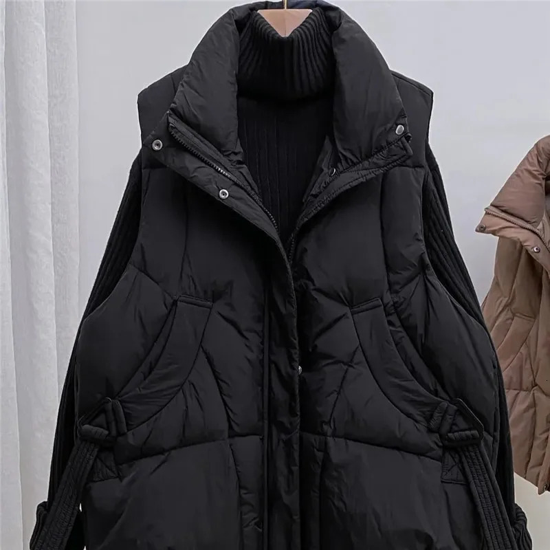 Offseason Plus Size Womens Down Cottonpadded Vest Coat 2025 Autumn Winter Female Waistcoat Jacket Fashion Overwear 251029