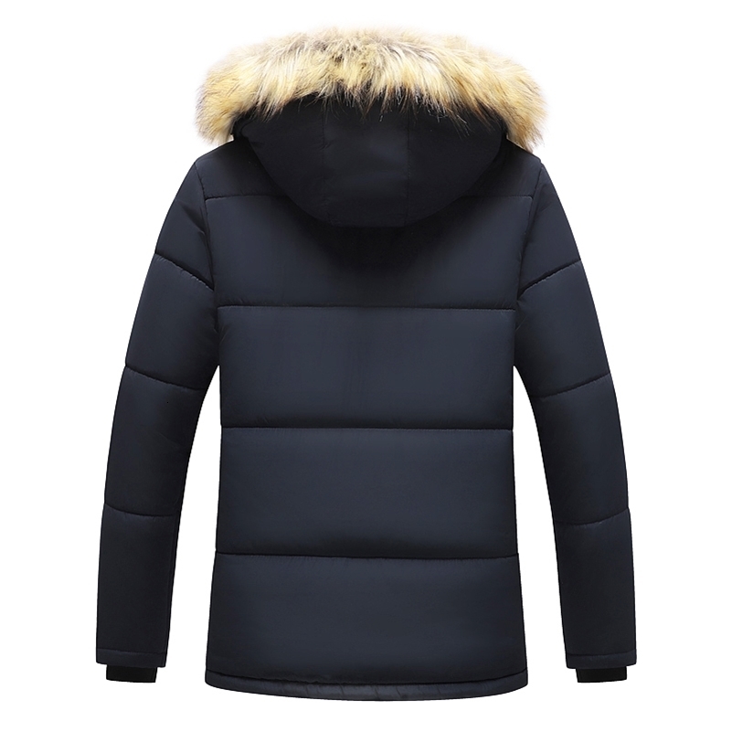 Men 2025 Winter Windproof Fleece Warm Thick Jacket Parkas Coat Men Fashion Hooded Fur Collar Jacket Classic Casual Parka Men 251028
