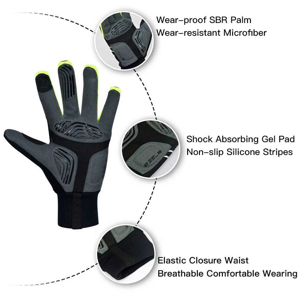 DAREVIE Cycling Gloves Full Finger Touch Screen Windproof Cycling Gloves Shockproof GEL Pad NonSlip Breathable MTB Bike Glove J251029