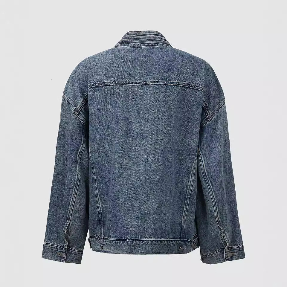 Designer Jacket Autumn New Men's Clothing New Chinese Style Irregular Symmetrical Design Sense Niche Loose Lace-up Denim Jacket For Men And Women