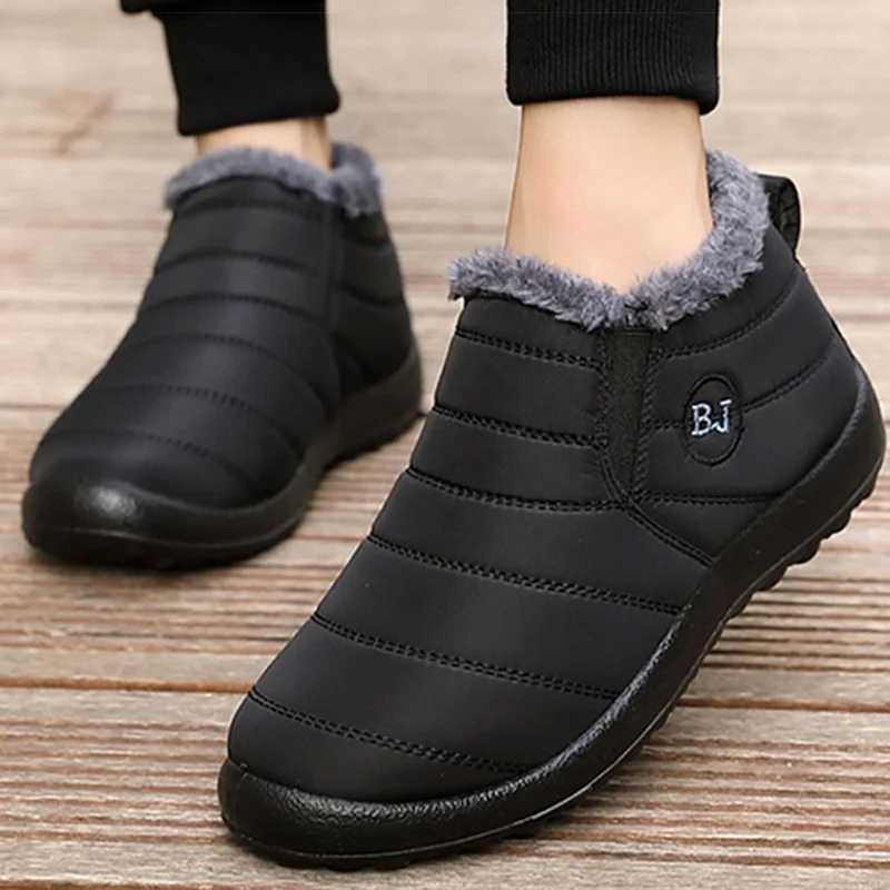 Women Boots Slip On Ankle Boots For 2025 Winter Shoes Women Snow Boots Keep Warm Fur Winter Botas Mujer Black Short Boot Female Z251029