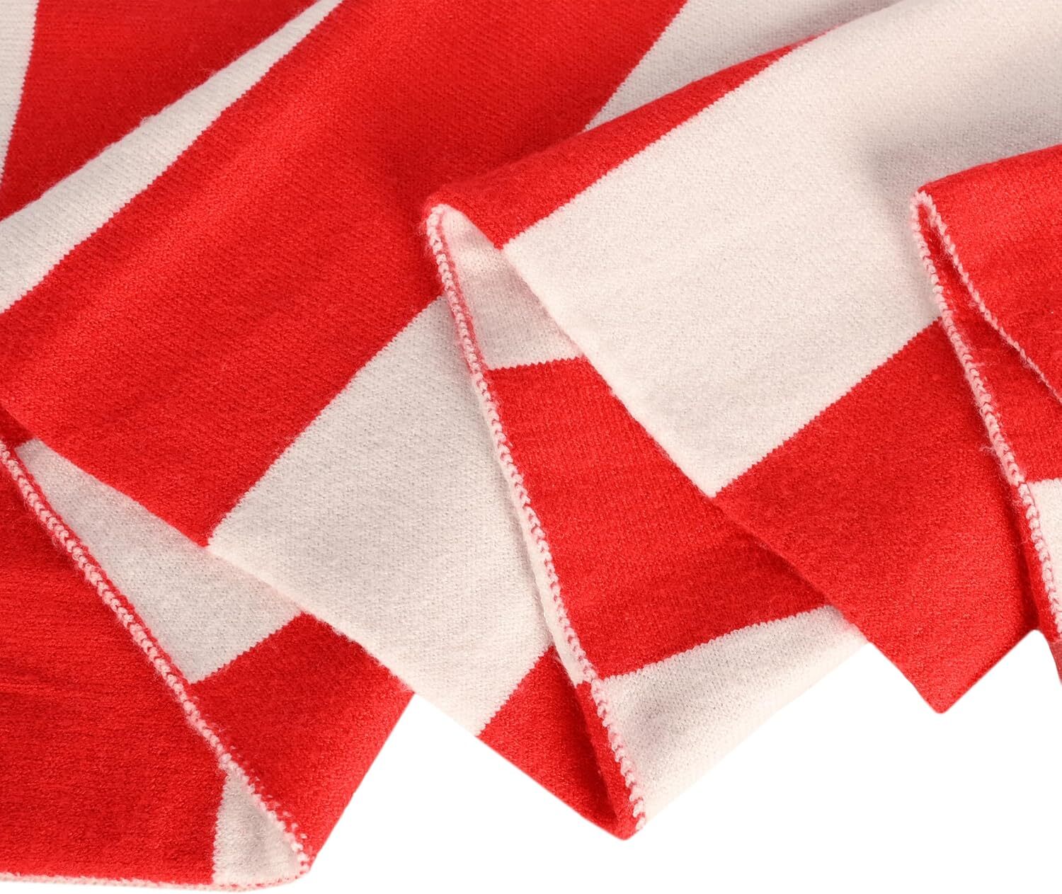 Custom Mens Winter Cashmere Feel Knit Scarf Christmas Classic Striped Scarves Long Fall Keep Warm Scarf Soft Shawl for Men Women