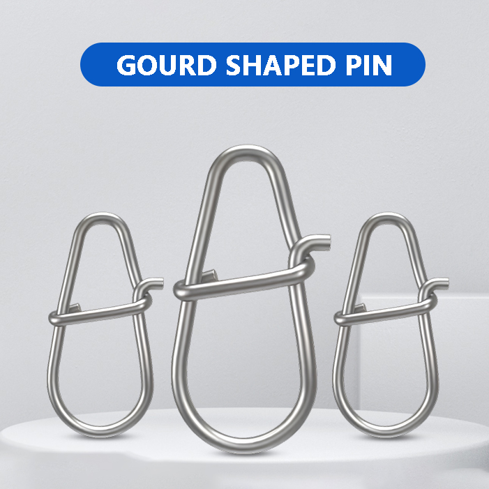 Manufacturer wholesale spot gourd shaped pin stainless steel strong connector Luya pin fishing gear small accessories fishing
