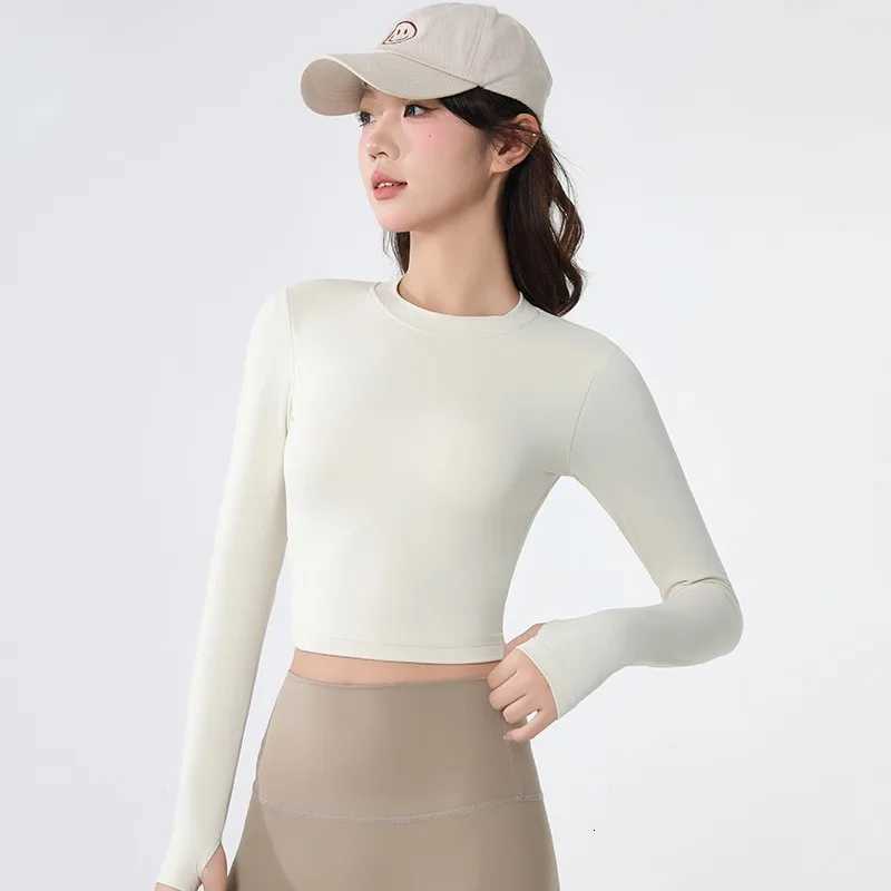 Womens Yoga Shirt Top Sexy Backless Sports Top Fashion Pad Yoga Shirt Clothes Training Top Running Long Sleeve Fitness TShirtXJ251029