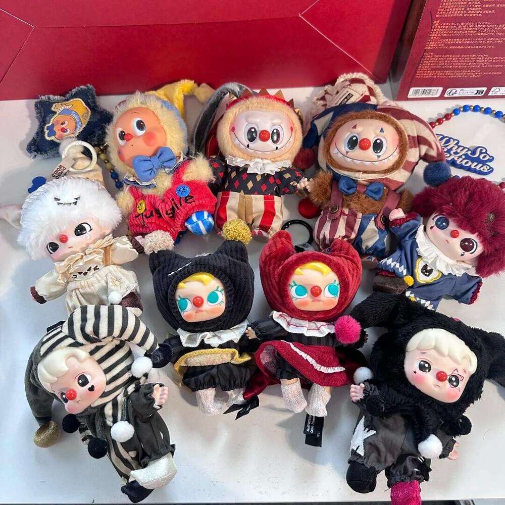 High-Quality LABUBU Halloween Tossing Ball Clown Labubu Vinyl Plush Pendant Blind Box