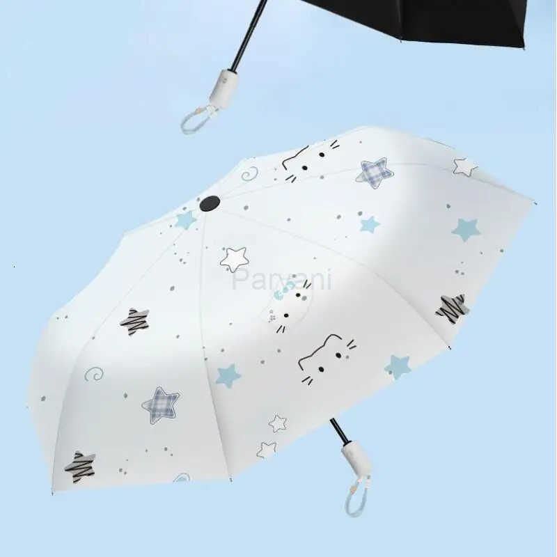 Sanrio Hot Sanrio Hello Kitty Student Foldable Umbrella Kawaii Anime Go Shopping Convenient Sunscreen and Uv Protection Umbrella New L251029