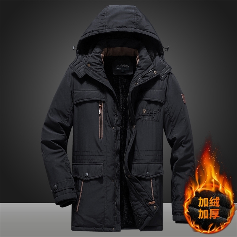 Men Winter Parka Down Jackets Military Windproof Hooded Parka Male Fur Collar Fleece Parkas Men Fashion Casual Thick Jacket 251028
