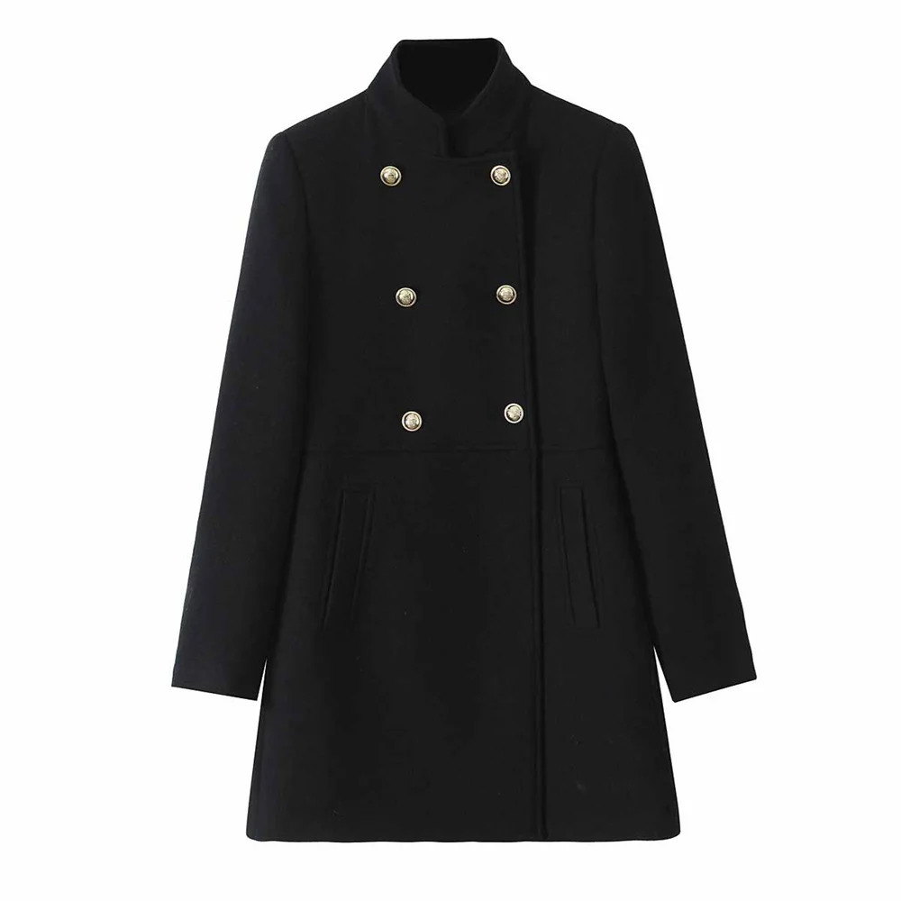 AutumnWinter Product Fashion Casual Womens Wear Double breasted Loose Versatile Coat 251029
