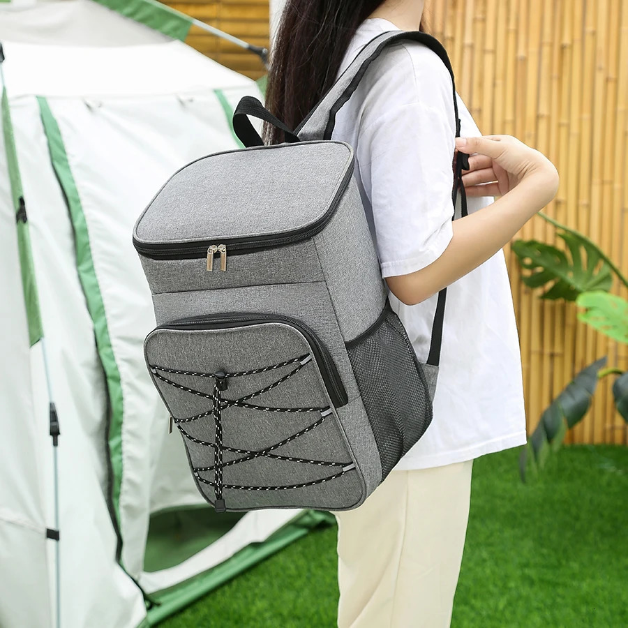 Large Capacity Leakproof Cooler Backpack for Women Men Durable Travel Outdoor Picnic Insulated Lunch Bags 251029