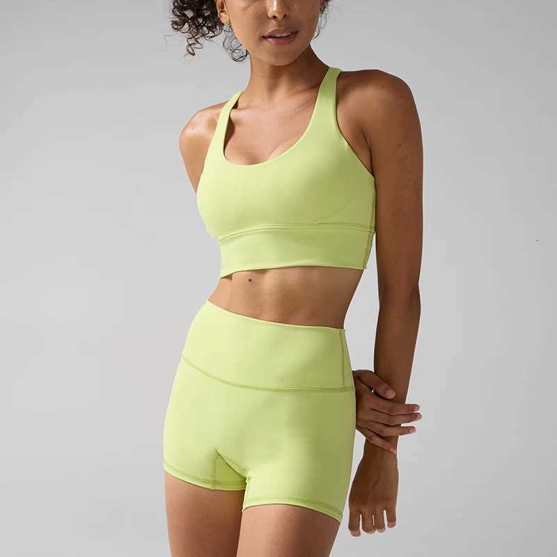 2 Pieces Solid Color Women Yoga Set Cross Sport Bra High Waist Yoga Leggings Tracksuit Suit Comprehensive Training AthleticXJ251029