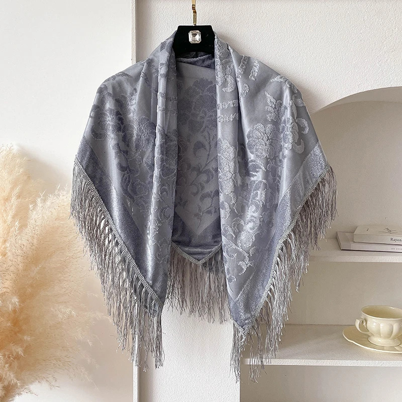 Versatile Womens Cut Flower Bufanda Gradient Silk Feel Scarf Spring and Autumn Shawl Wrapped 251013