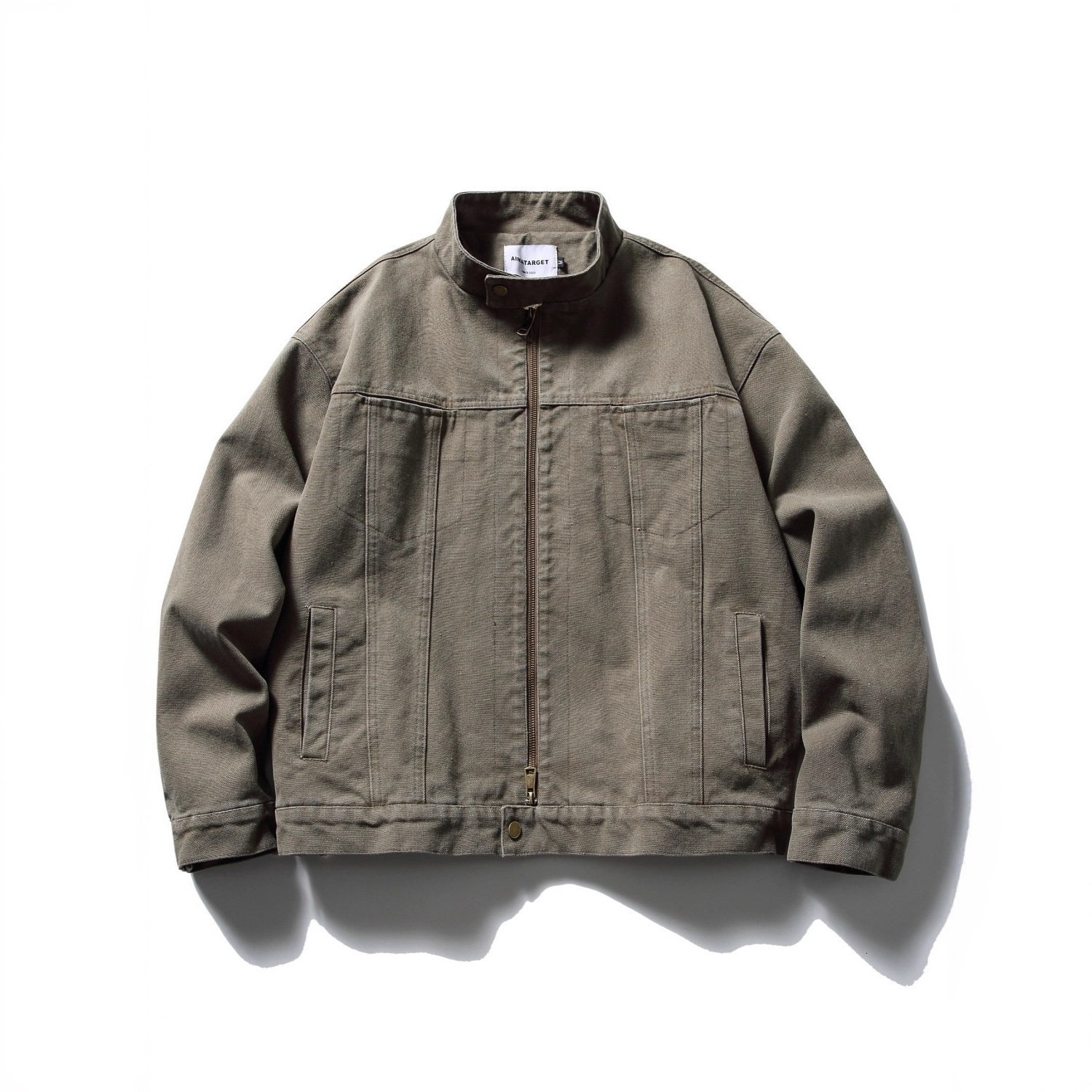 Men's Jacket Spring And Designer Jacket Autumn American Style Washed Canvas Jacket Unisex Stand Collar Casual Jacket Trendy Baseball Jacket