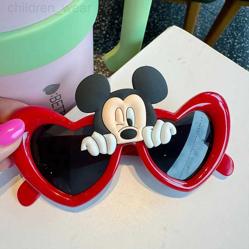 Disney Minnie Sunglasses Kawai Mickey Mouse Cartoon Anime Figures Glasses UV Protection Bow Girls Beach Glasses Birthday Gifts H251029