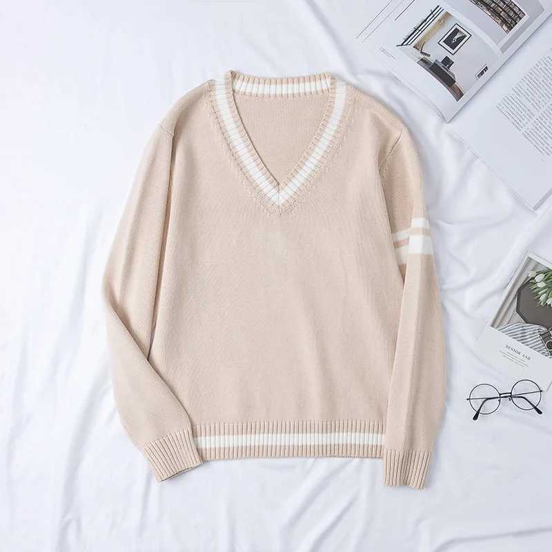Japanese Fashion Jk School Uniform Cotton Thicken V Collar Knit Sweater 2021 Autumn And Winter New Female Jk Uniform Sweaters J251029