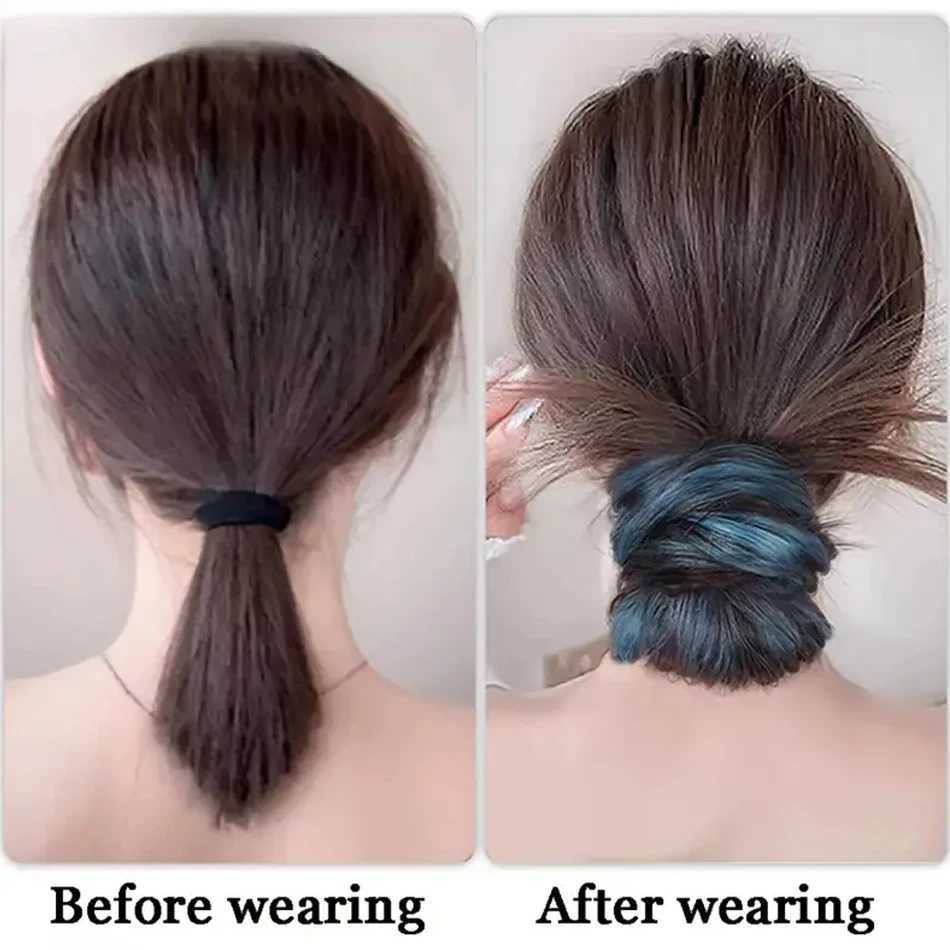 50cm Highlight Hair Bundle Wavy Synthetic Ponytail Hair Accessories Fluffy Selfwinding Chignon Ponytail Hairpiece For Daily UseW251028
