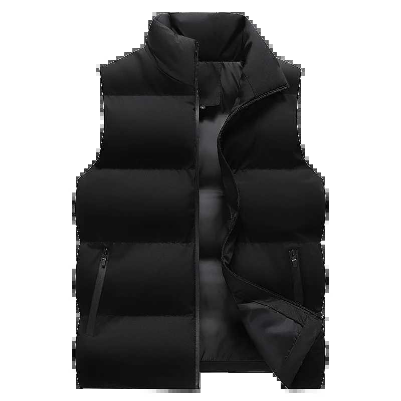 5XL Mens Vest Jacket Warm Sleeveless Jackets Winter Waterproof Zipper Coat Autumn Standup Collar Casual Waistcoat Clothing W251029