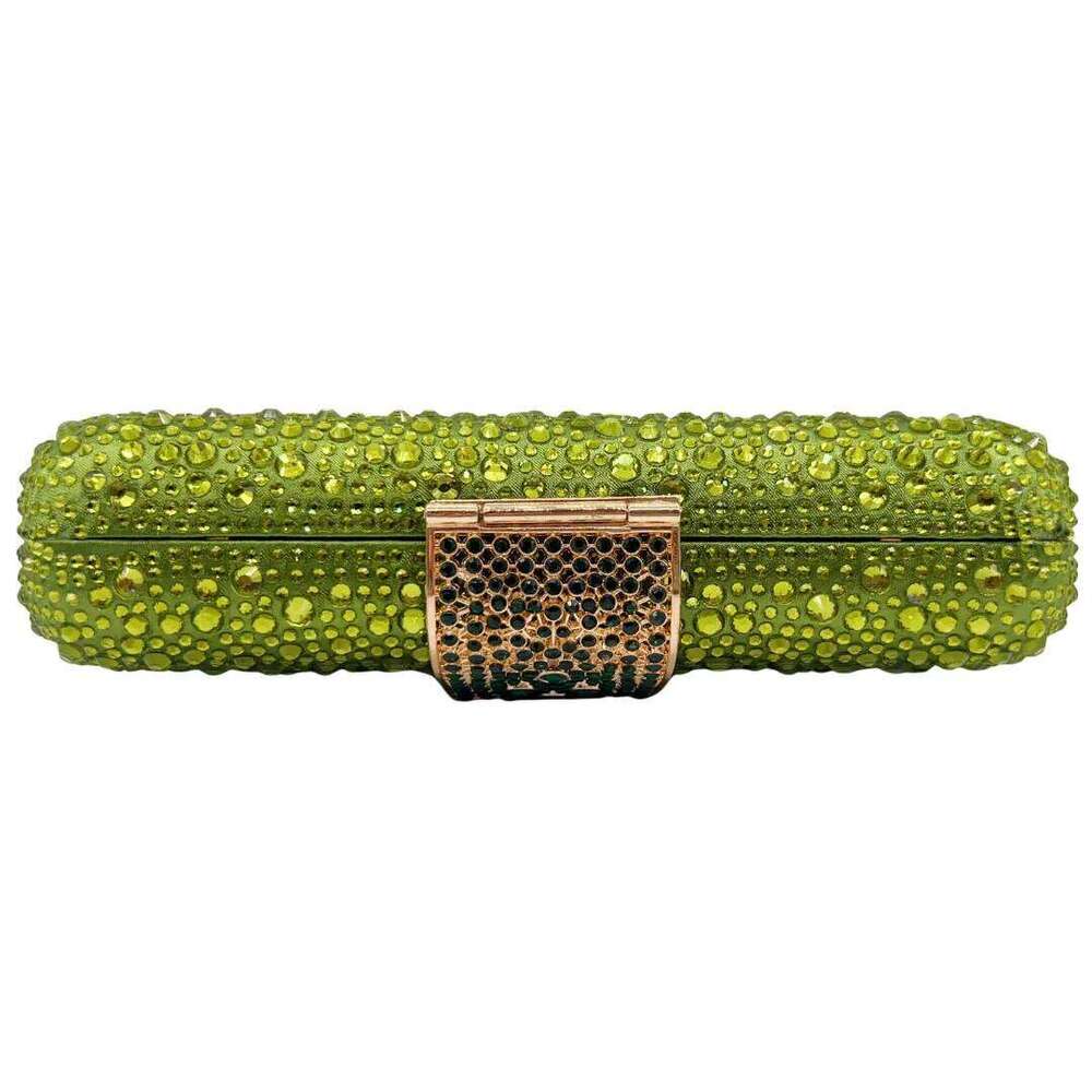 XIYUAN Women Green Crystal Evening Clutch Shimmering Purple Rhinestone Wedding Full Diamond Handbag Bridal Bags