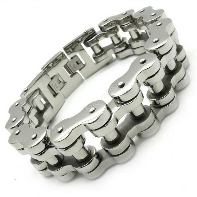 Wholesale Top Quanlity 22mm Huge Heavy Mens Motor Bike Chain Motorcycle Chain Bracelet Bangle 316L Stainless Steel Jewelry 251028