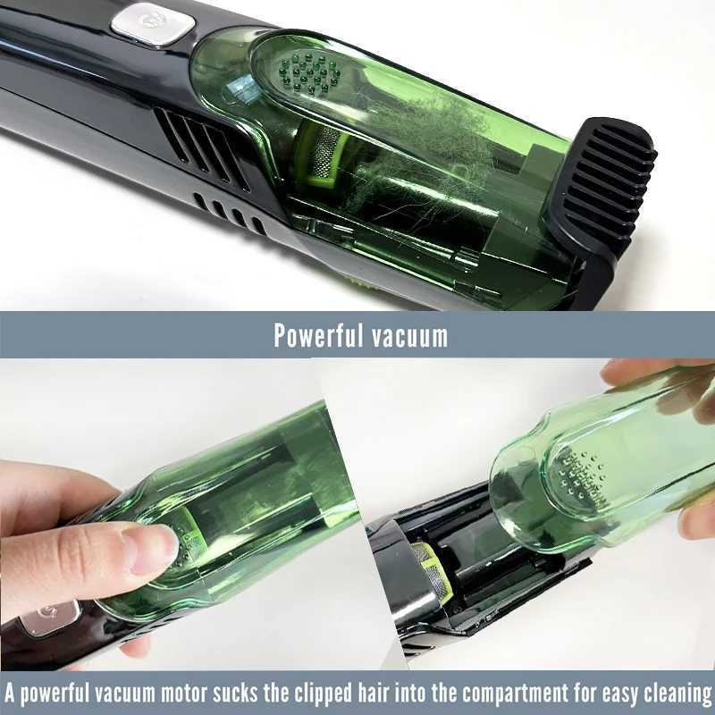 Cordless Men Beard Trimmer Rechargeable Electric Shaver with 20 Trim Builtin Vacuum Clipper for Mustache Sideburns Grooming Kit M251029