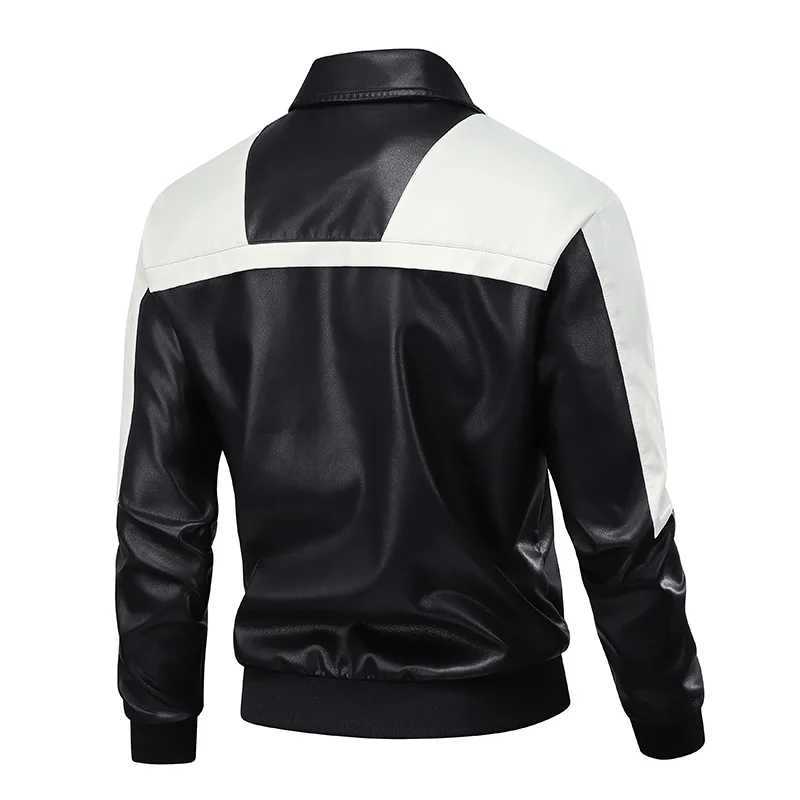 Mens PU Leather Jackets Spring Autumn Cycling Jacket New Fashion Design Outerwear European Style Motorcycle Leather CoatT251029