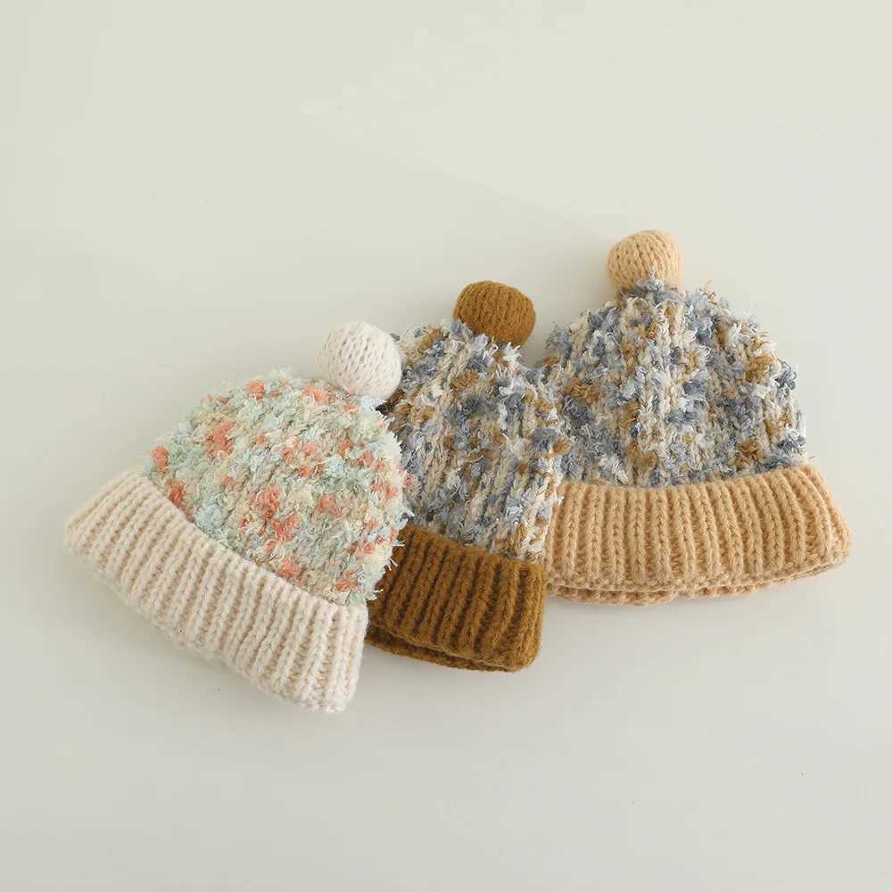 Girls Boy Knitted Warm Pom Hat 4651cm Winter Kid Big Ear Protection Windproof Cap Beanie Children Cold Proof Cute Hats251028