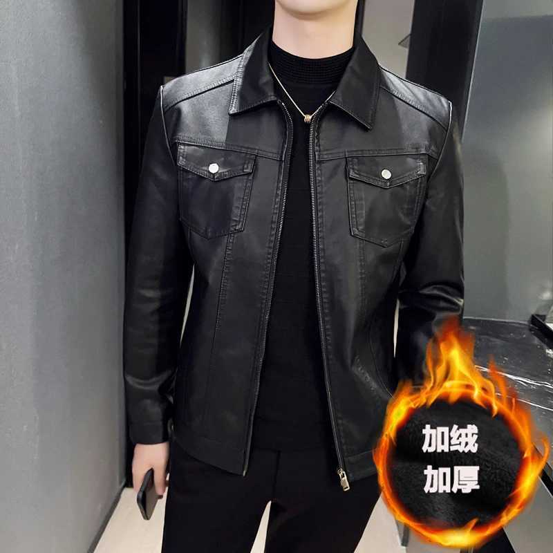 Leather Business Male High Quality Outwear Jacket Rider PU Jacket Men Casual Business Windbreaker Motorcycle Leather JacketsT251029
