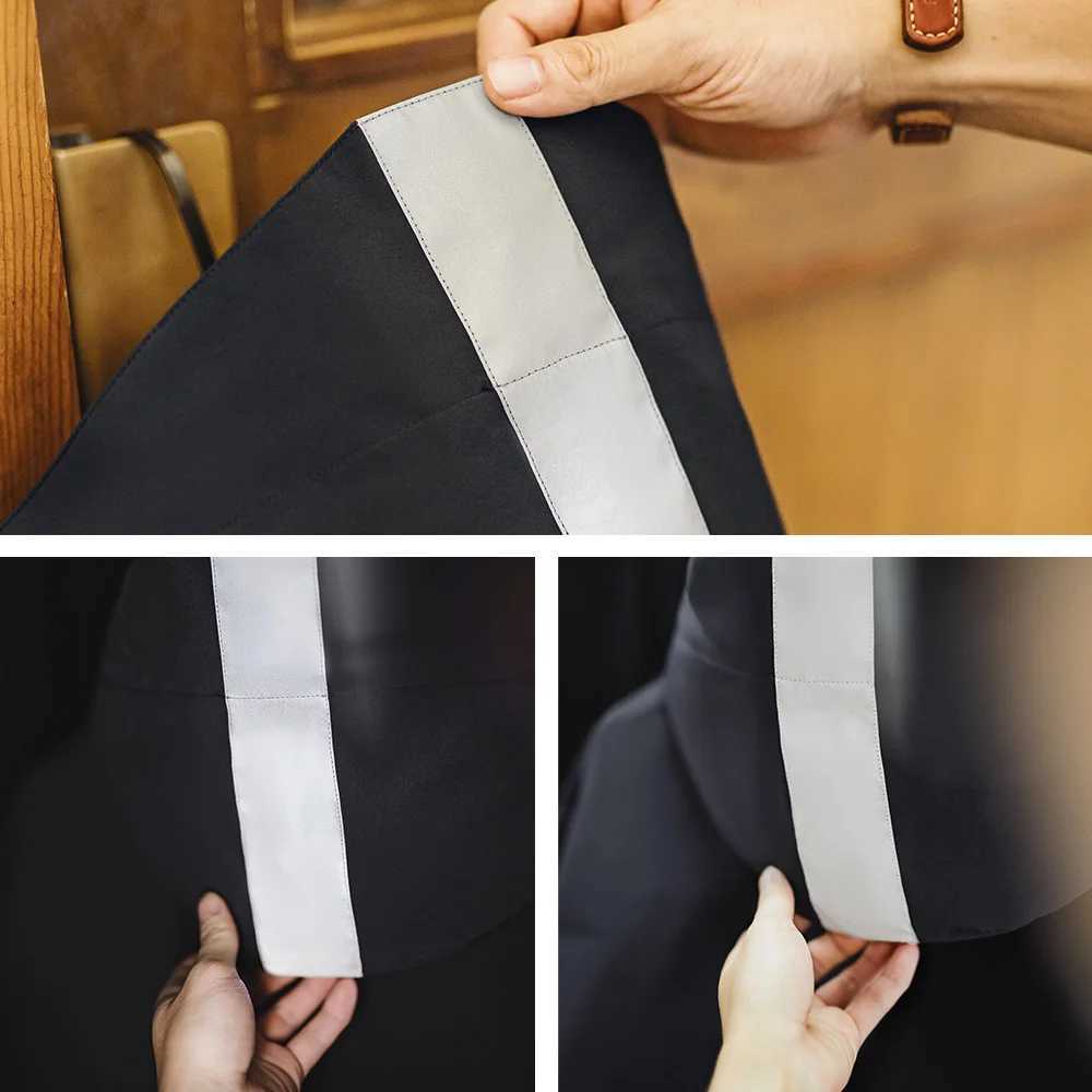 Maden Retro Midlength Navy Parka Windbreaker Loose Fit Windproof Hooded Jacket Versatile Mens Outerwear for Autumn and Winter J251029