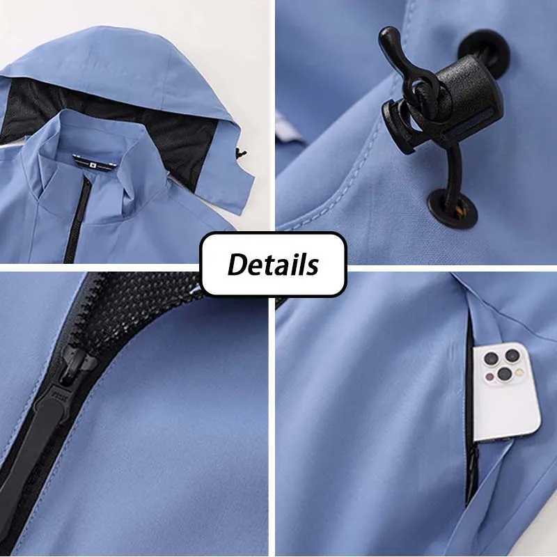 Hiking Jackets Men Waterproof Single Jacket Women Mesh Lining Inside Breathable Outdoor Camping Fishing Clothing Couple Jacket J251029