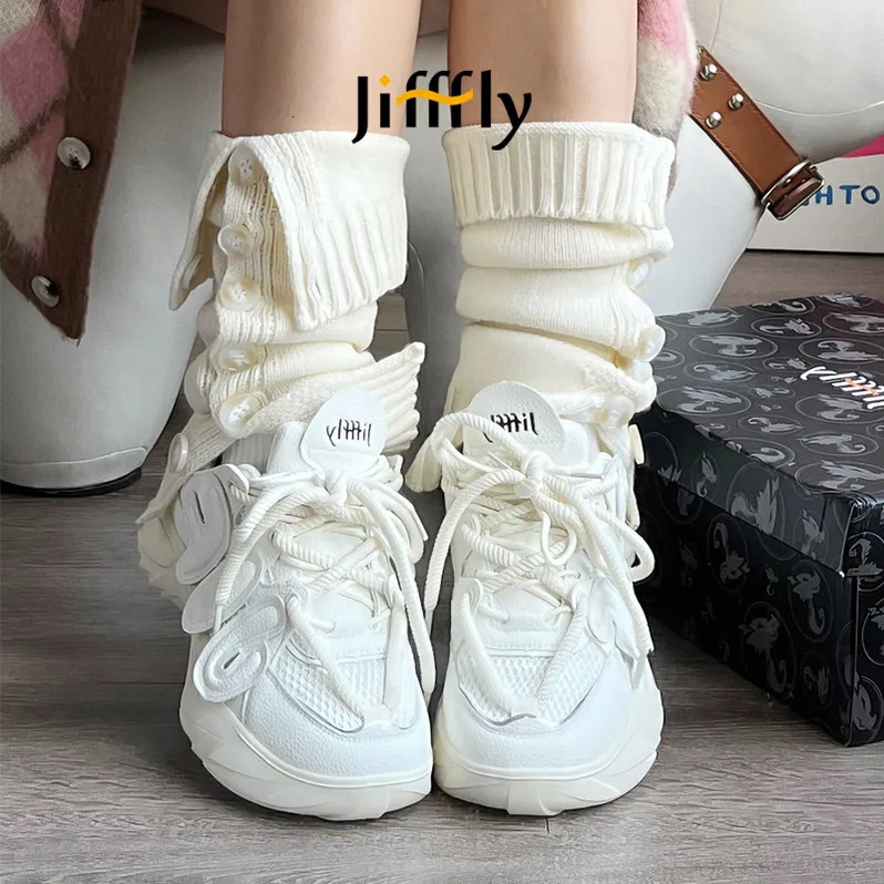 Jifffly Dad Shoes for Women 2025 New Retro Brand Versatile White Shoes Couple Sports Shoes Wear-Resistant Easy-Match