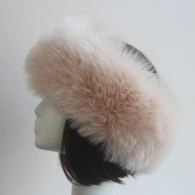 Winter Fluffy Faux Fur Hat Women Soft Keep Warm Plush Empty Top Caps Hairband Outdoor Windproof Skiing Ear Warmer Russian Hats 251029