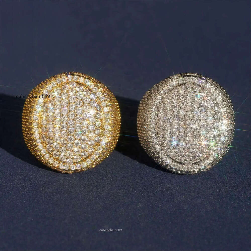 Wholesale Price Iced Out Rings Hip Hop Punk Rock 5A+ Grade Moissanite Ring Rapper Jewelry Gift for Men