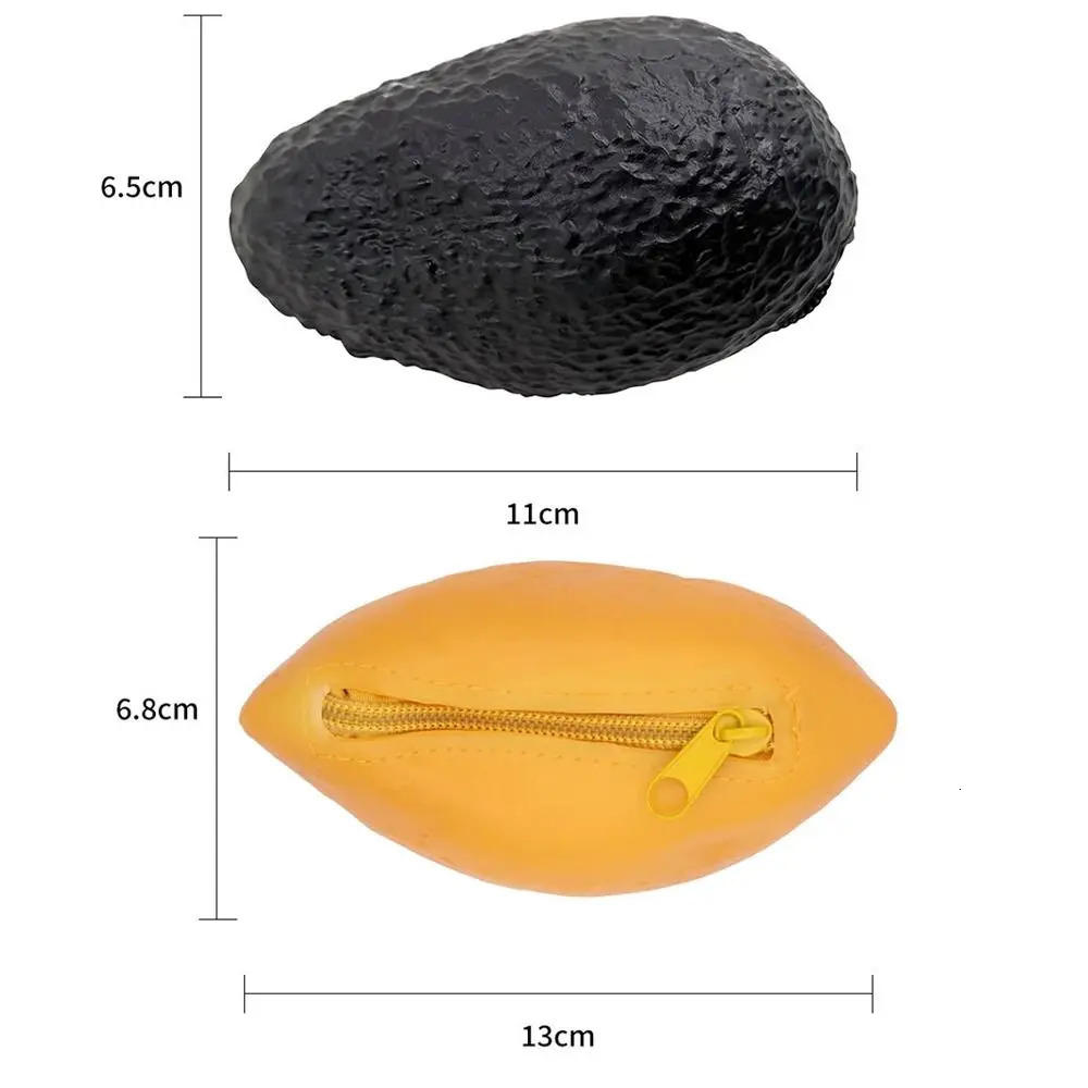 Funny Novelty Gifts Avocado Coin Purse Travel Commuting Creative Coin Pocket Avocado Wallet Bread Clutch Wallet Zip Purses 251029