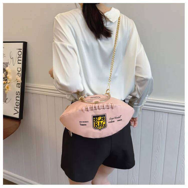 Designer Bags 2025 Trendy Football Shoulder Women - Unique PU Leather Crossbody Purse Sporty Mini Round Bag Stylish Statement Accessory Hot Selling
