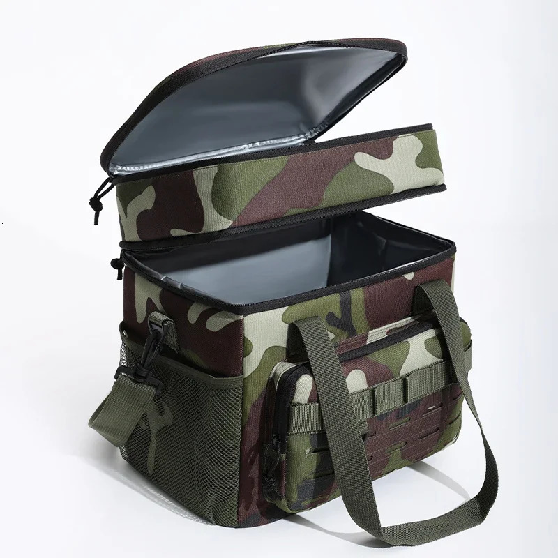 2Layer Tactical Lunch Bag Outdoor Picnic Cooler Bag Work Leakproof Insulated Durable Thermal Cooler Bag Meal Camping Picnic 251029