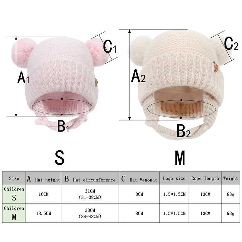 Baby Hat Boys Girls Cute Pompom Caps Bonnet Autumn Winter Ear Warm Baby Beanie Newborn Childrens Hats Knitted Solid Kids Caps251028