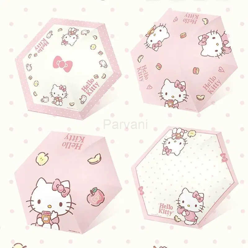 Sanrio Sanrio Kuromi Dual Use Umbrella Kawaii Anime Fashion Commute Student Umbrella Travel Go Shopping Convenient Automatic Umbrella L251029