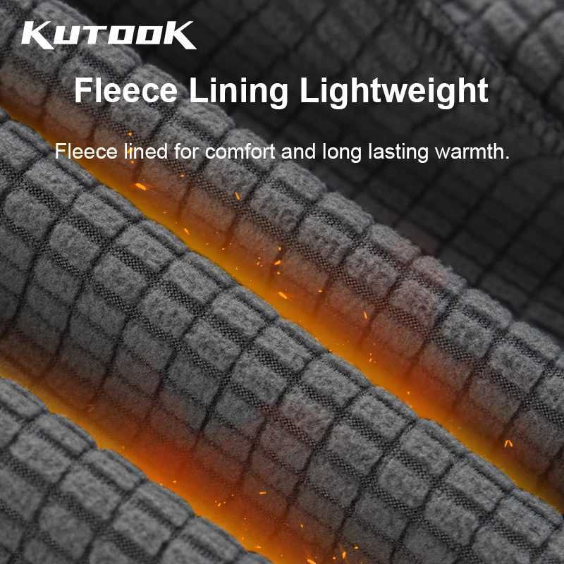 Kutook Autumn and Winter Outdoor Jacket Mens Mountain Climbing Hiking Windproof Mountain Fleece Waterproof Soft Shell Jacket J251029