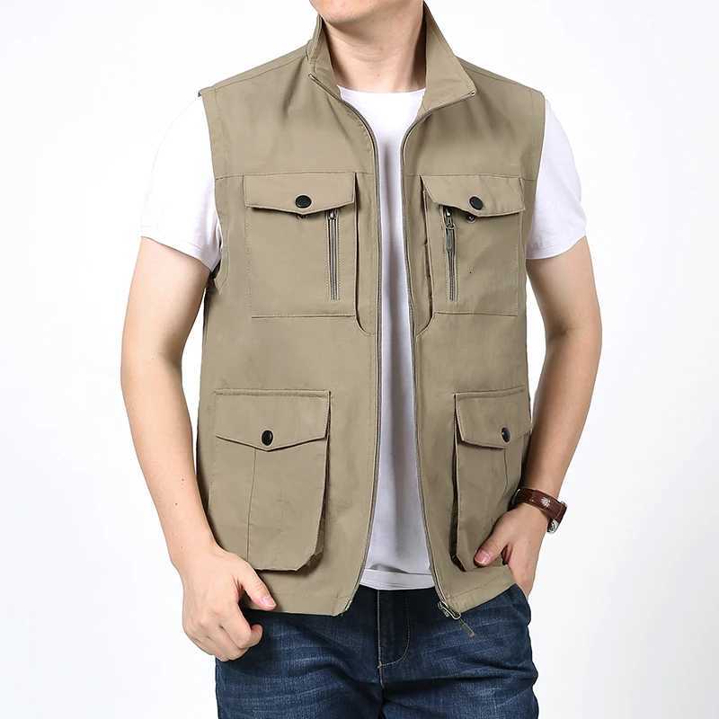 Summer mens outdoor casual vest with breathable multi pocket photography fishing vest a musthave for mens outdoor exploration W251029